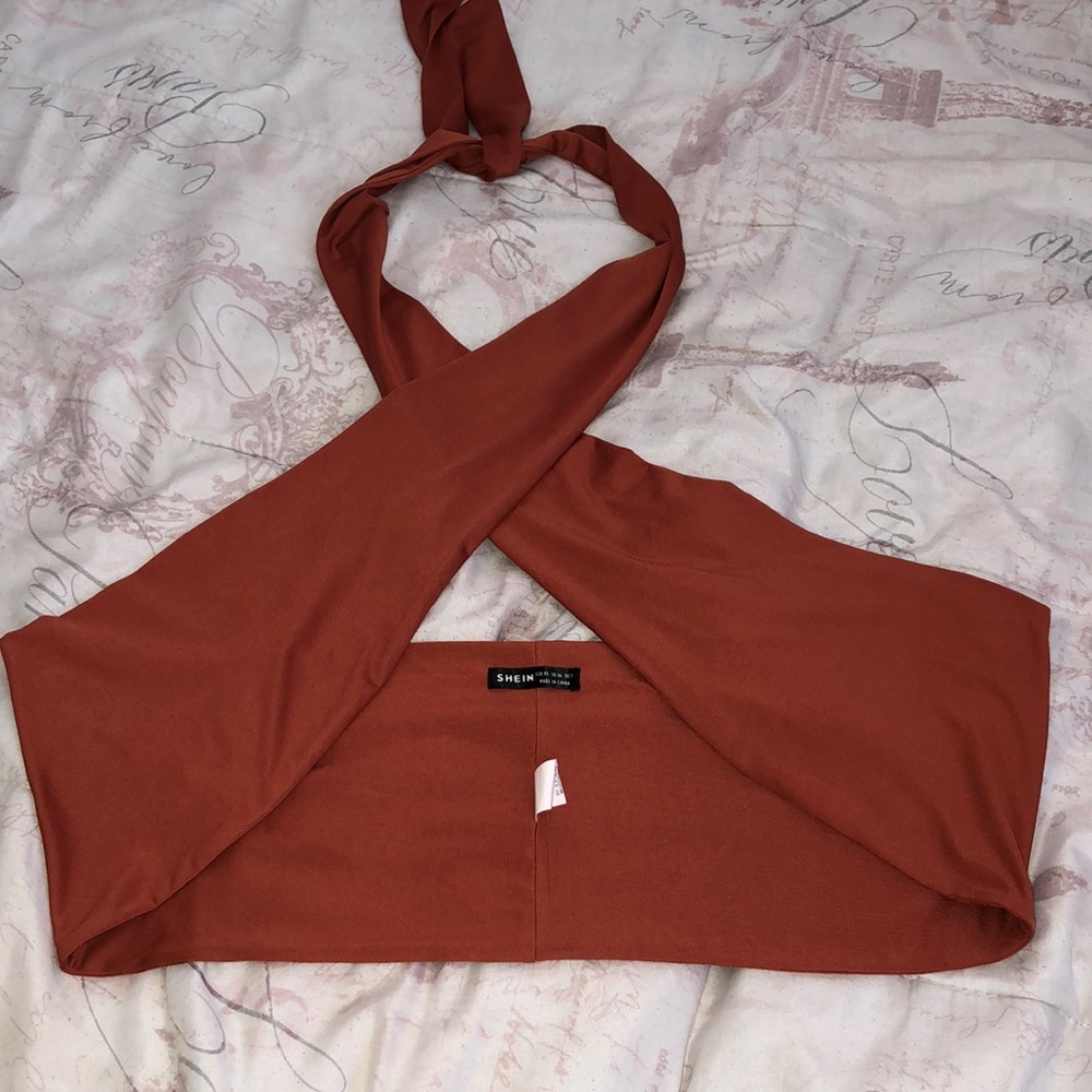 Cross Crop Halter Top